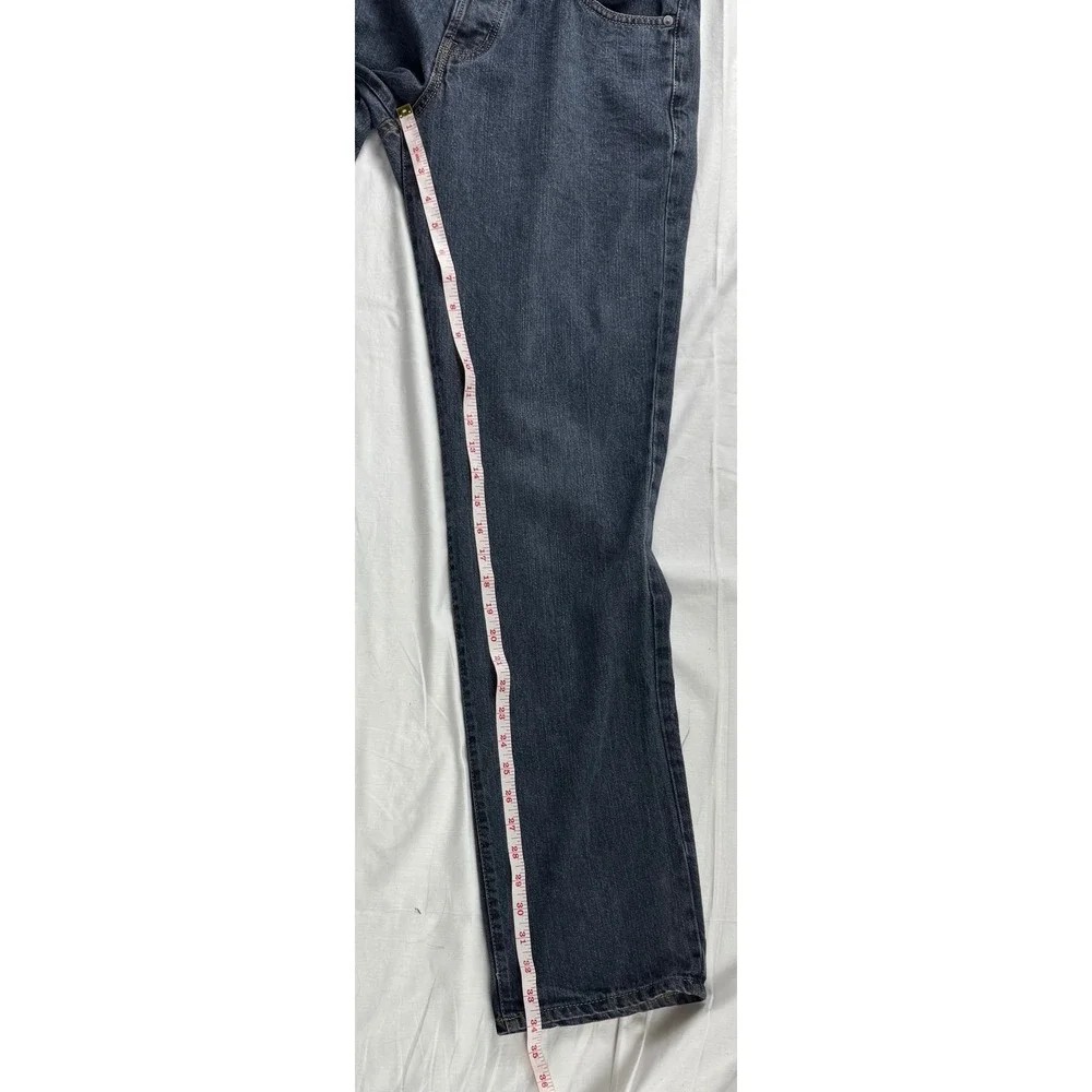 Aeropostale Mens Slim Straight Jeans Dark Wash Blue Button Fly 32x34 Denim